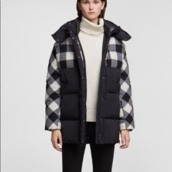 WOOLRICH Buffalo Check Puffer Down Coat - Small - NWT - Picture 7 of 9